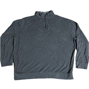 Polo Ralph Lauren Sweater Dark Gray 1/4 Quarter Zip Sweatshirt Mens‎ XL